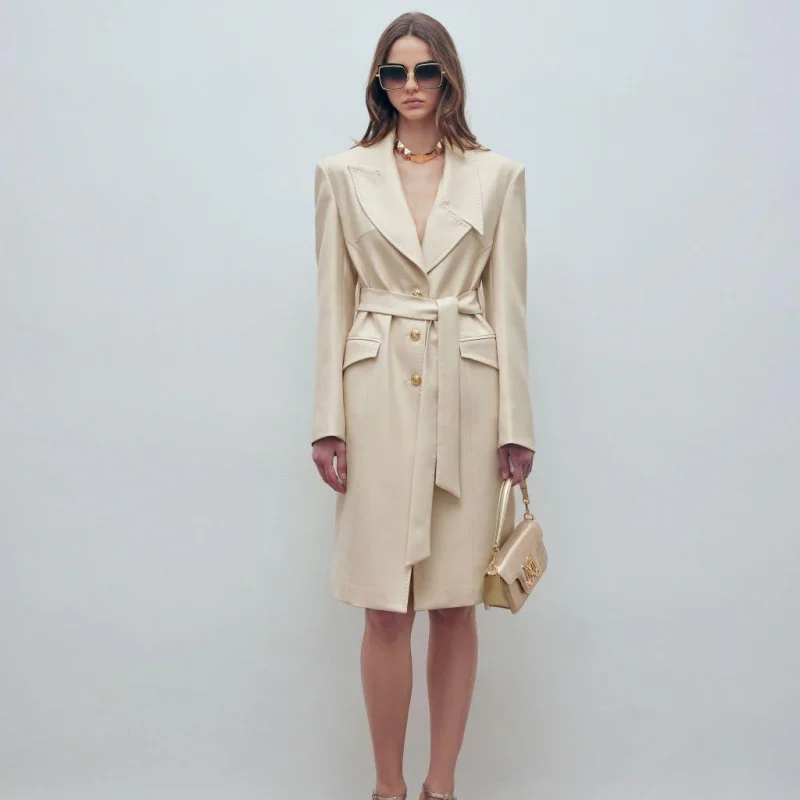 COAT IN POLYVISCOSE WOOL-FEEL FABRIC