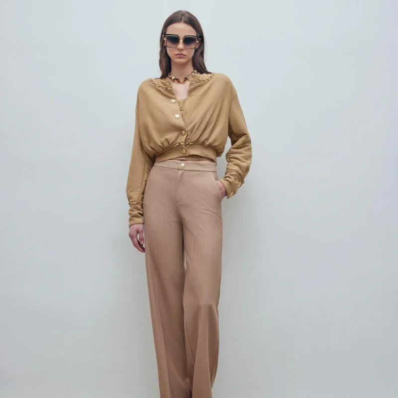 LUREX JERSEY KNIT CARDIGAN